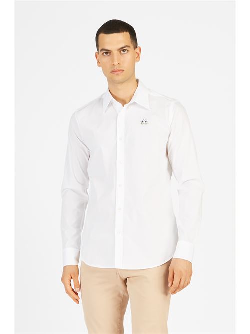 MAN SHIRT L/S POPLIN STRETCH LA MARTINA | CCMC02-PP003/00001